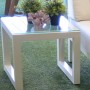 Simola Side table Par Legs glass top